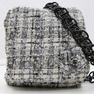Chanel Tweed Camillia Messenger Bag 2005 Collection by Karl Lagerfeld